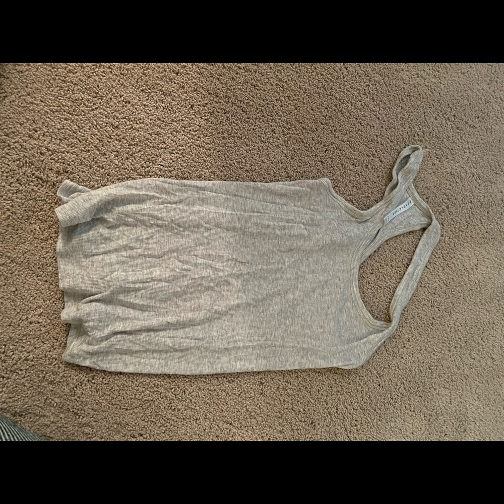 Gray fabletics workout top